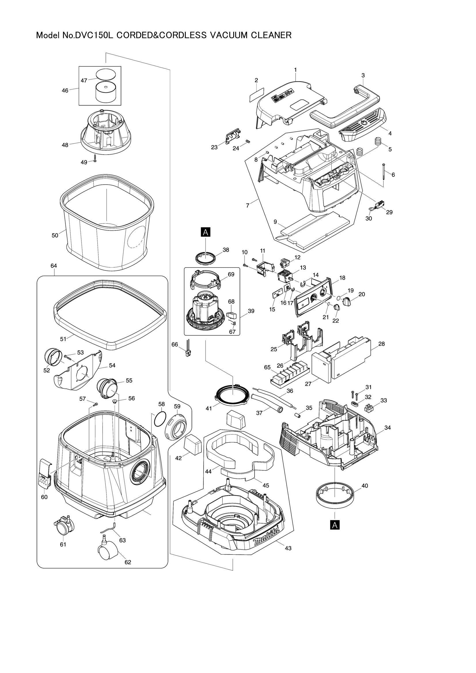 DVC150L exploded view