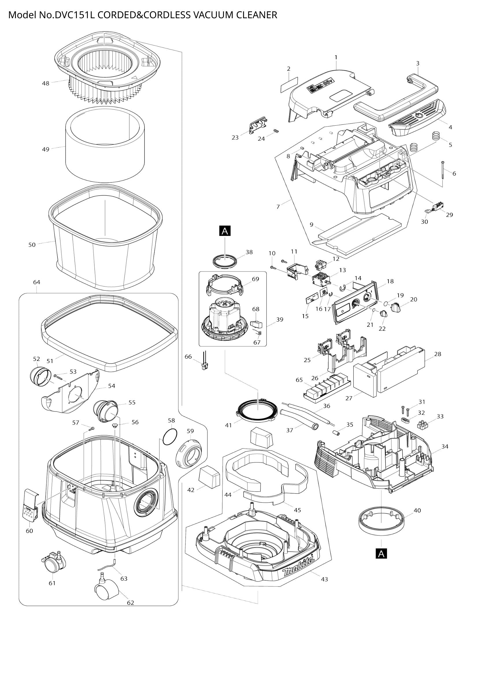 DVC151L exploded view