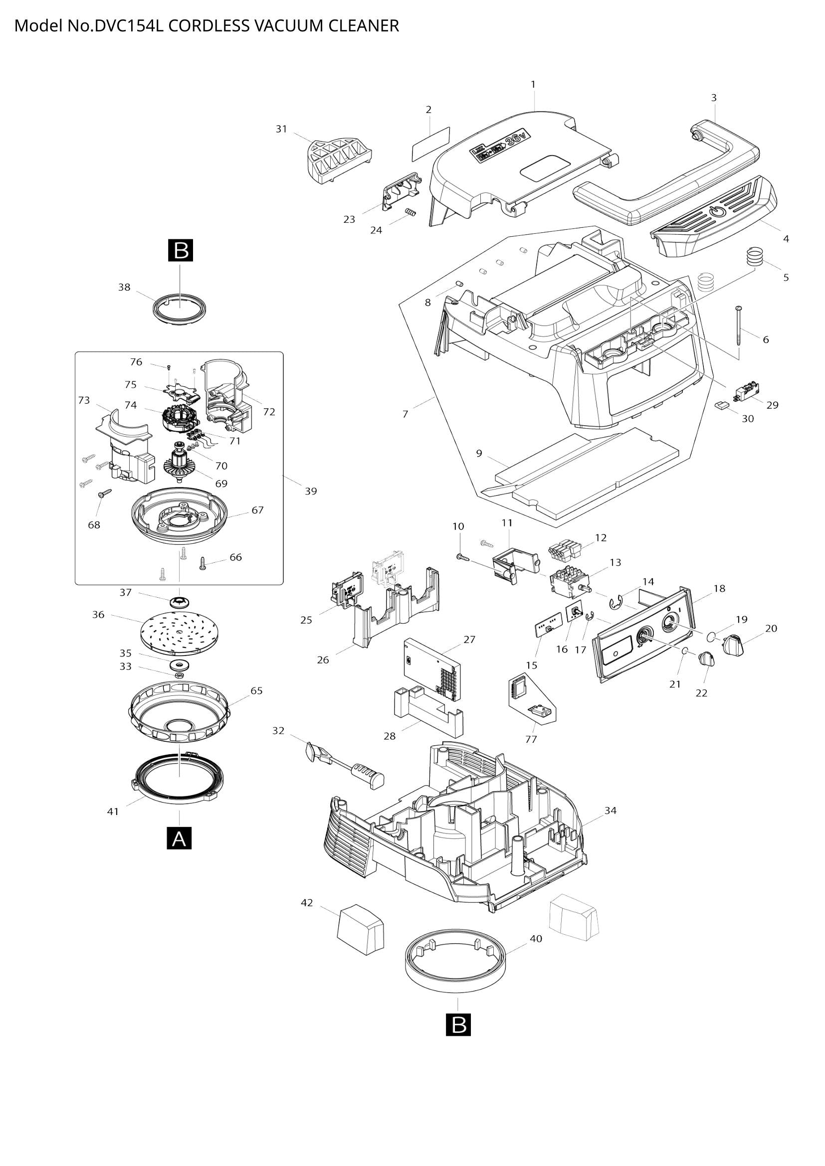 DVC154L exploded view