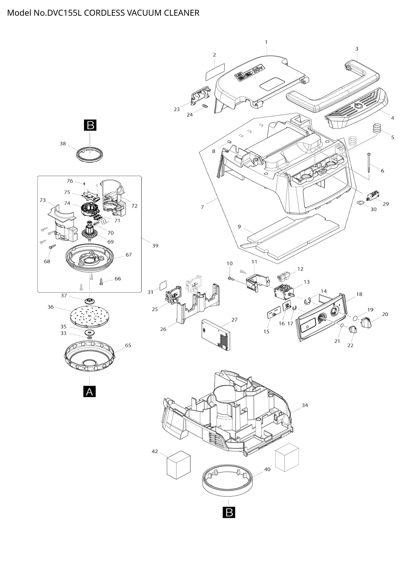 DVC155L exploded view