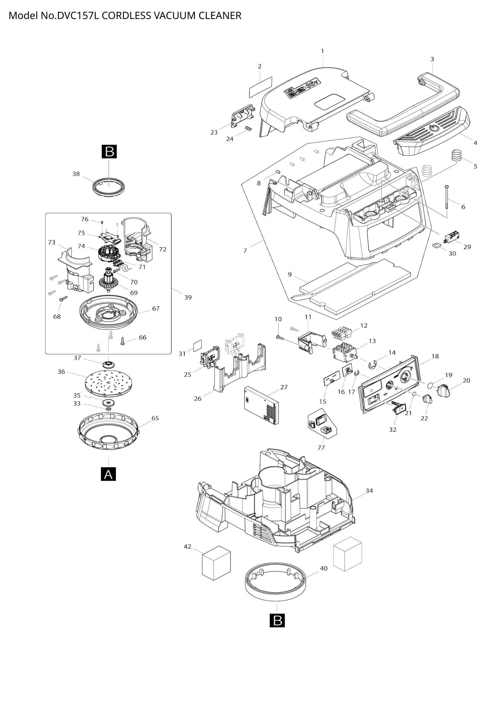 DVC157L exploded view