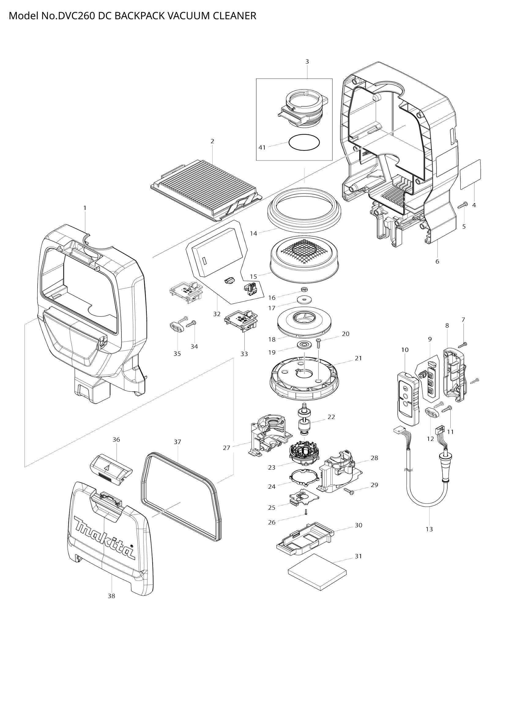 DVC260 exploded view