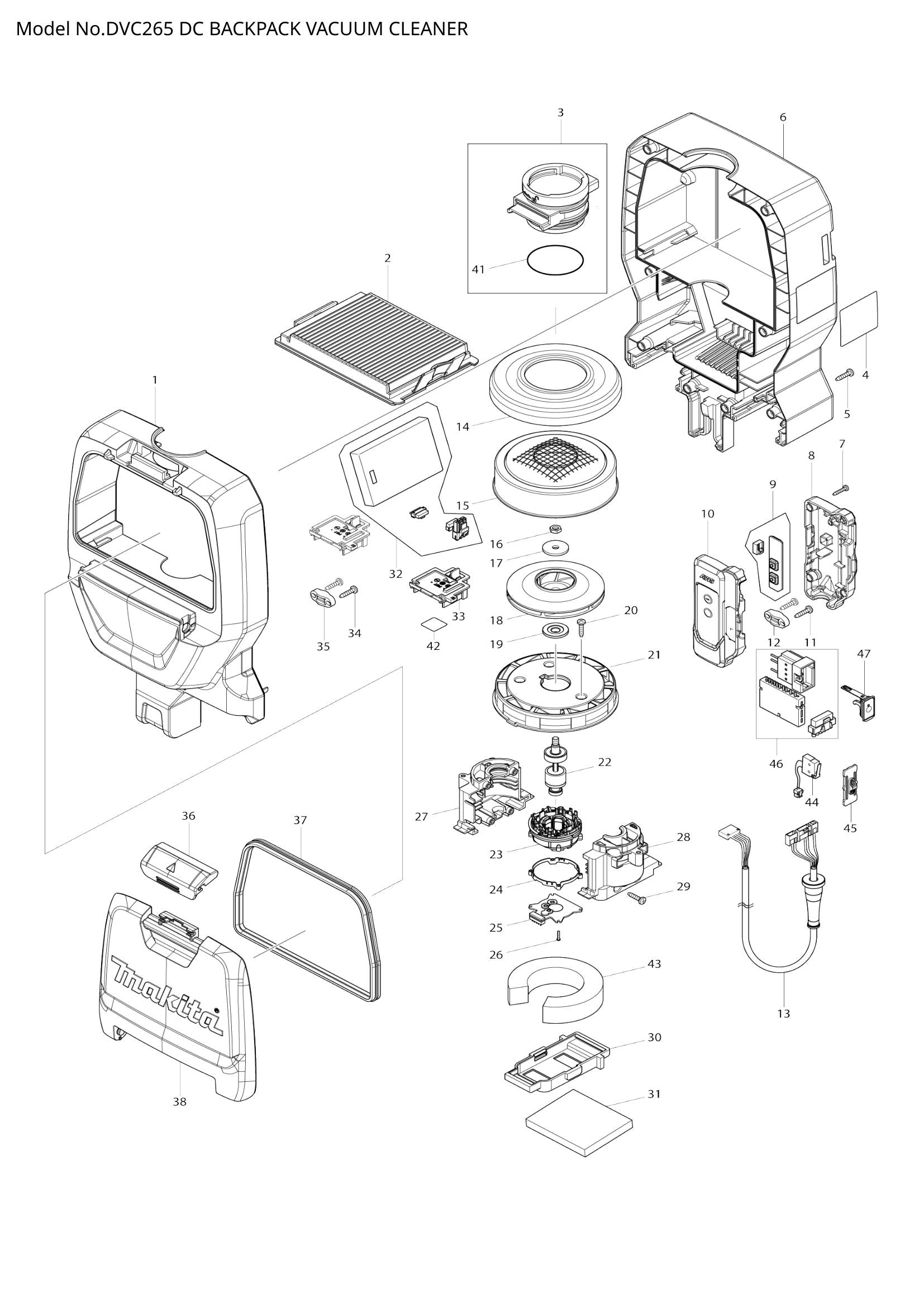 DVC265 exploded view