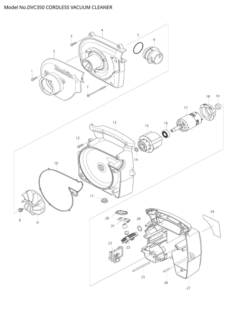 DVC350 exploded view