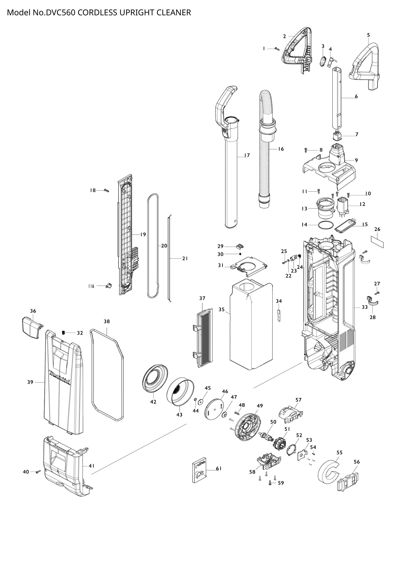 DVC560 exploded view