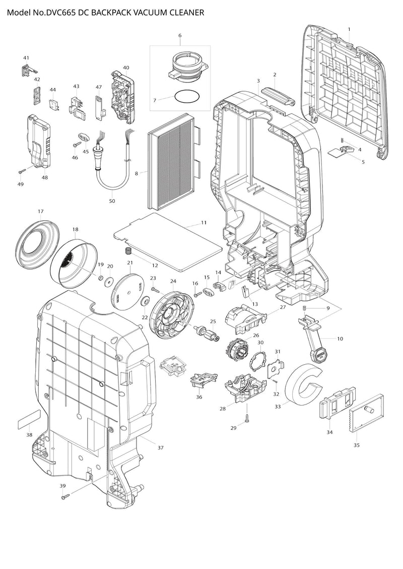 DVC665 exploded view