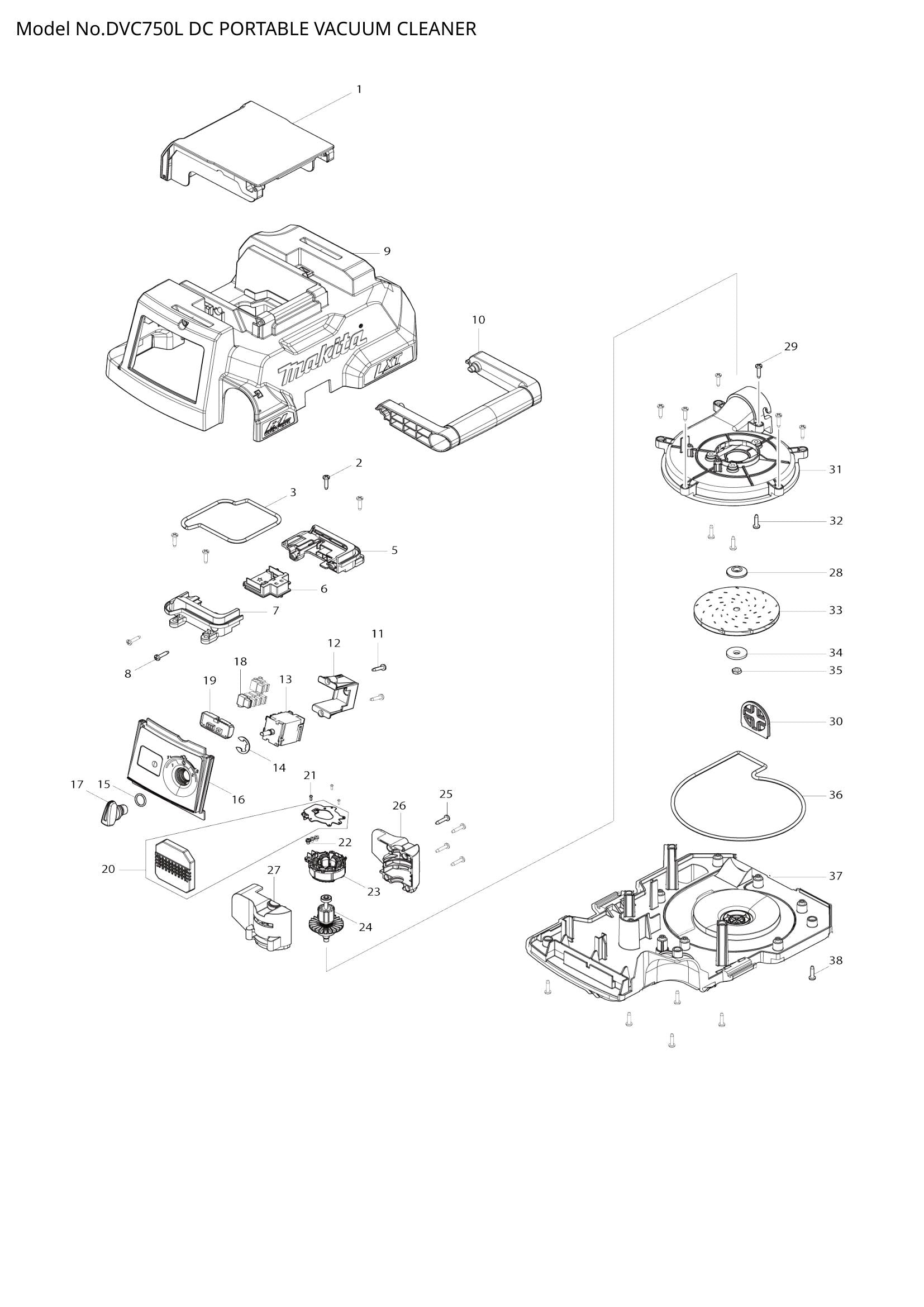 DVC750L exploded view