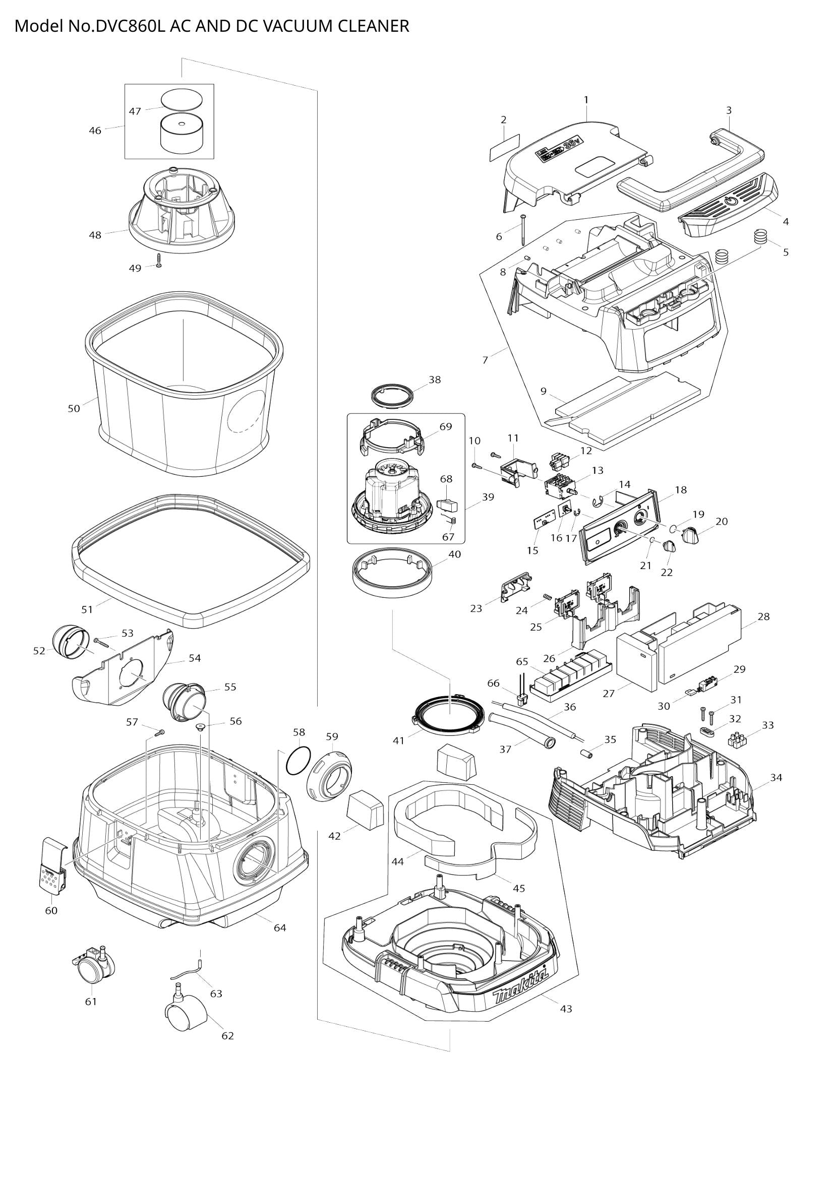 DVC860L exploded view