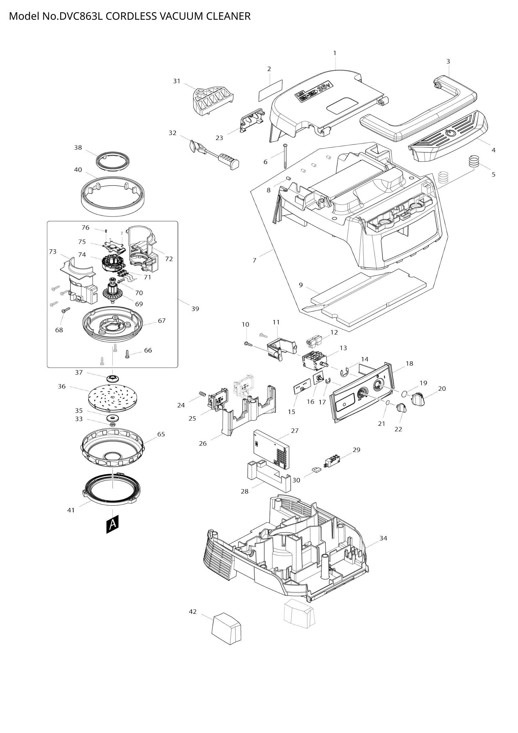 DVC863L exploded view
