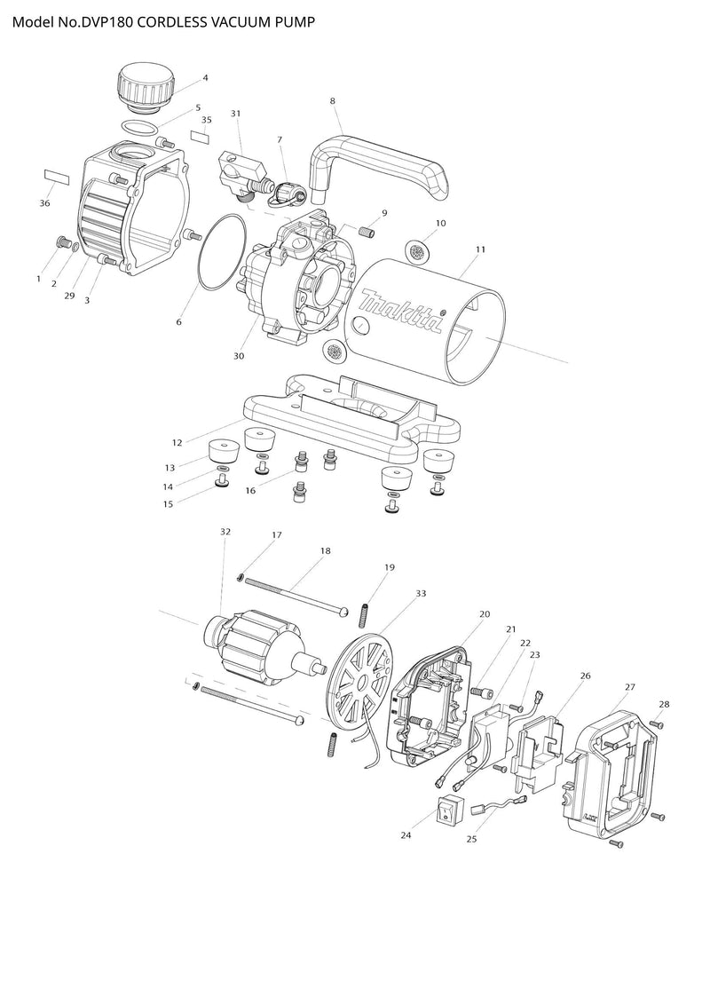 DVP180 exploded view