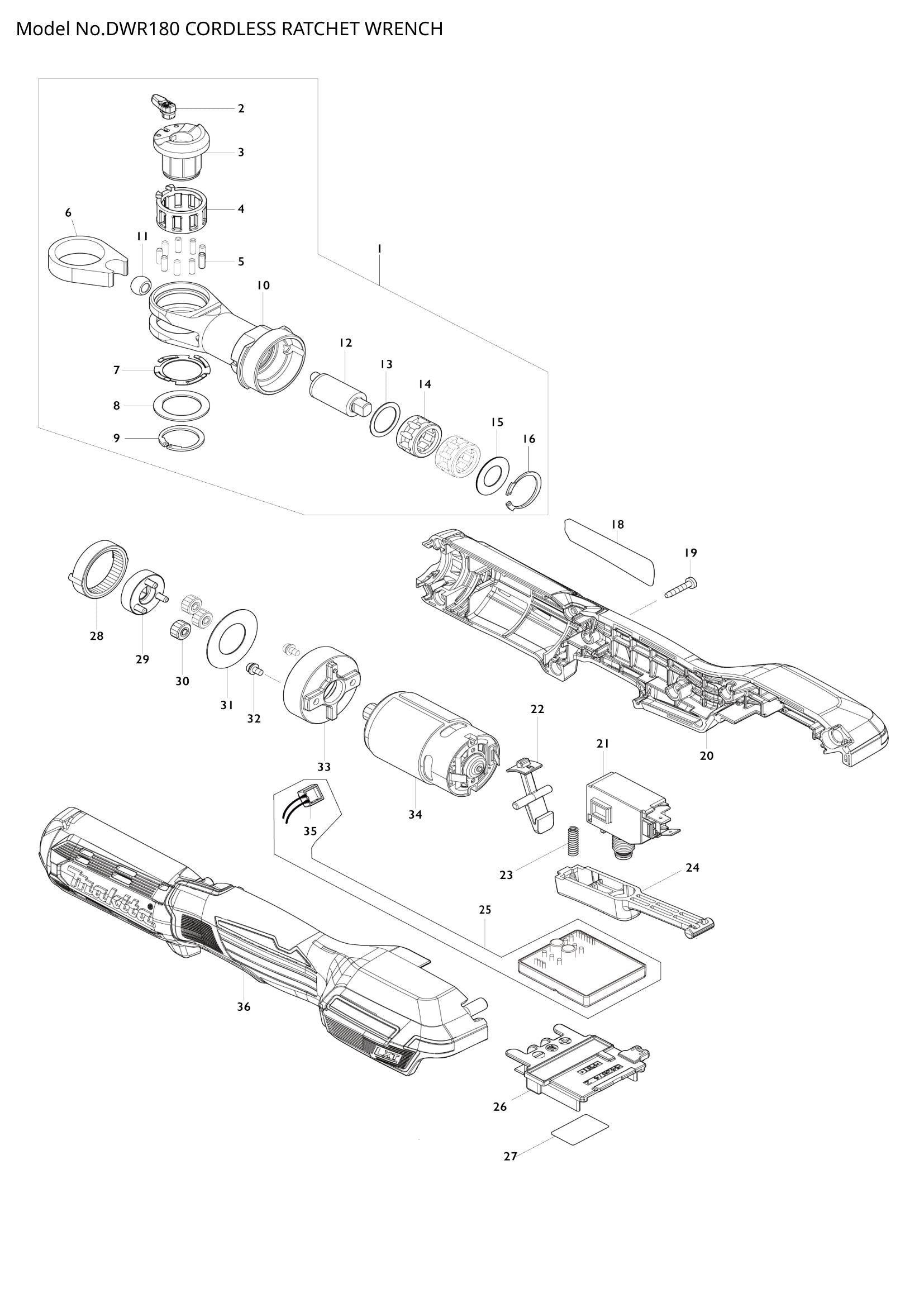 DWR180 exploded view