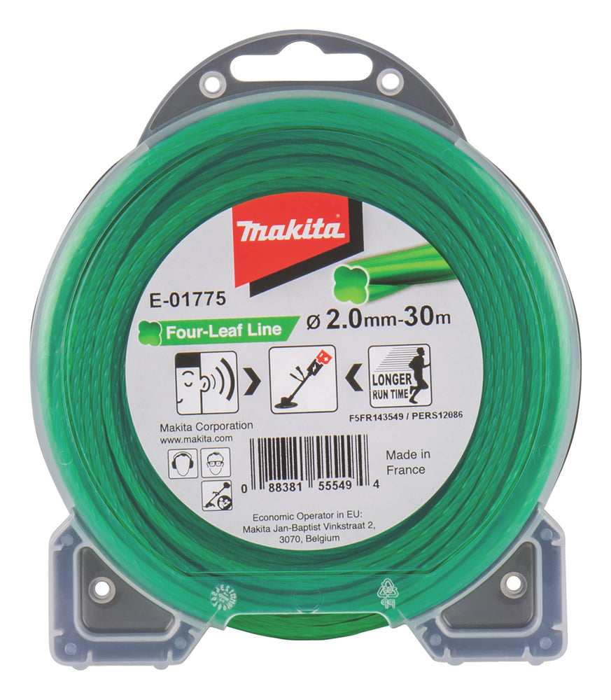 Makita E-01775 keturių lapelių nailono virvė 2,0 mm x 30 m