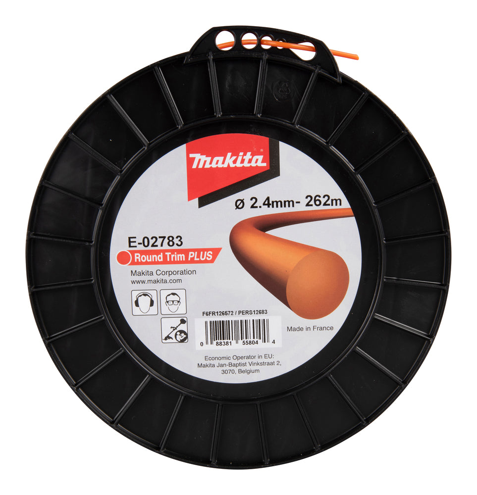 Makita E-02783 Apvalus valas „trim plus“ nailonas, 2,4 mm x 262 m