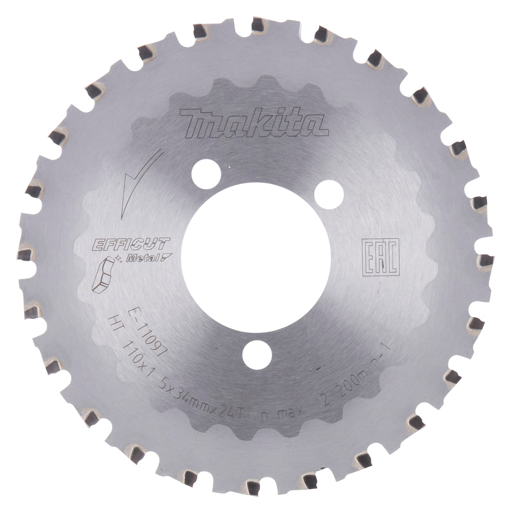 Makita E-11097 Circular Saw Blade, Efficut T.C.T, 110 x 34 mm, 24T