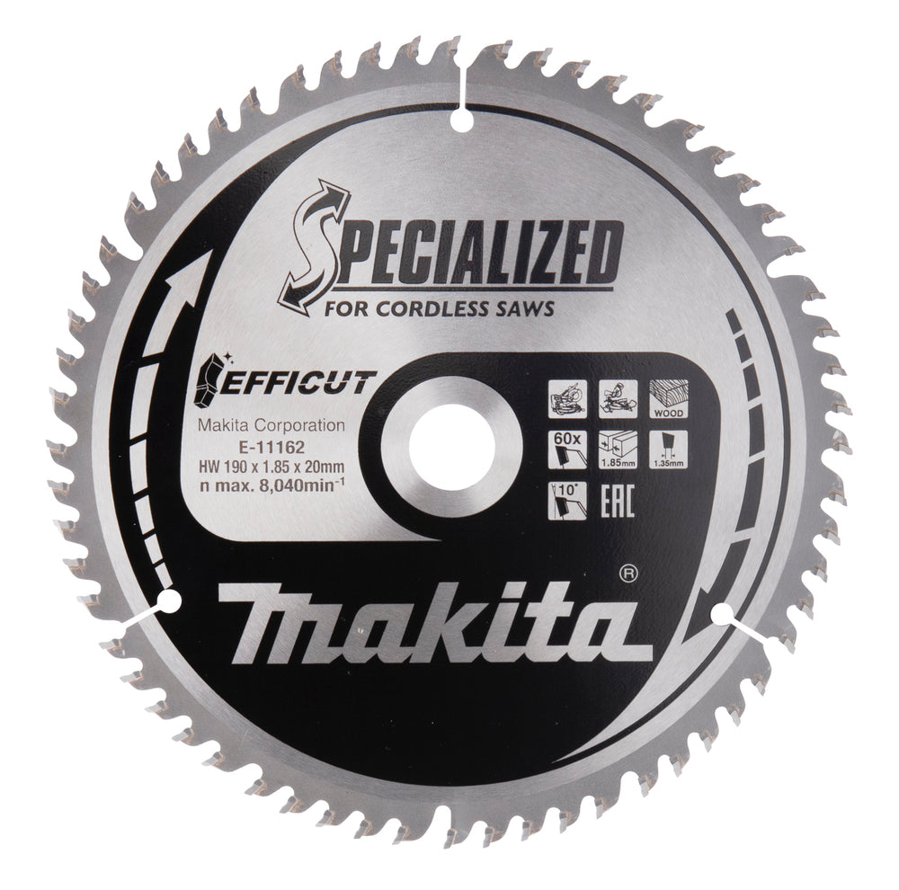 Makita E-11162 Kreissägeblatt, Efficut T.C.T, 190 x 20 mm, 60Z