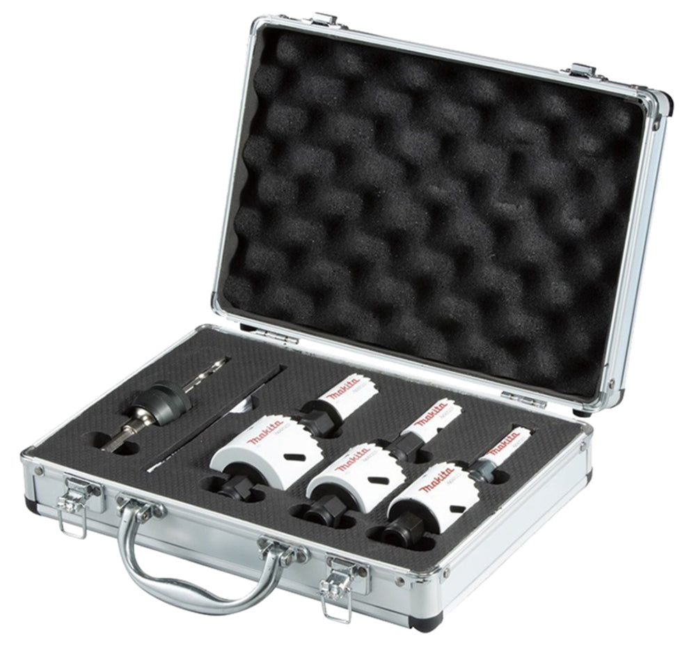 Makita E-12304 EZYCHANGE BI-METALL 6 dydžių gręžimo karūnų rinkinys santechnikams (19, 22, 29, 38, 44, 57 mm)