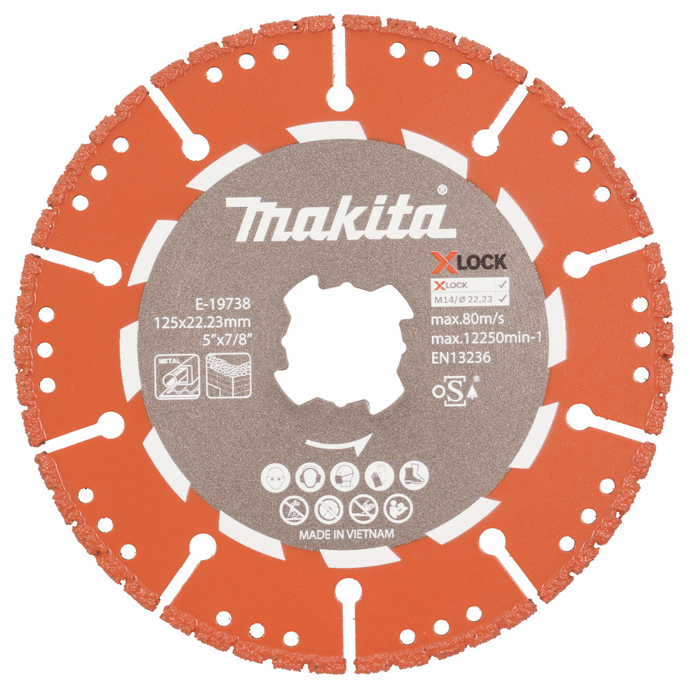 Makita E-19738 Vakuumgelötete Diamantscheibe für X-LOCK Winkelschleifer