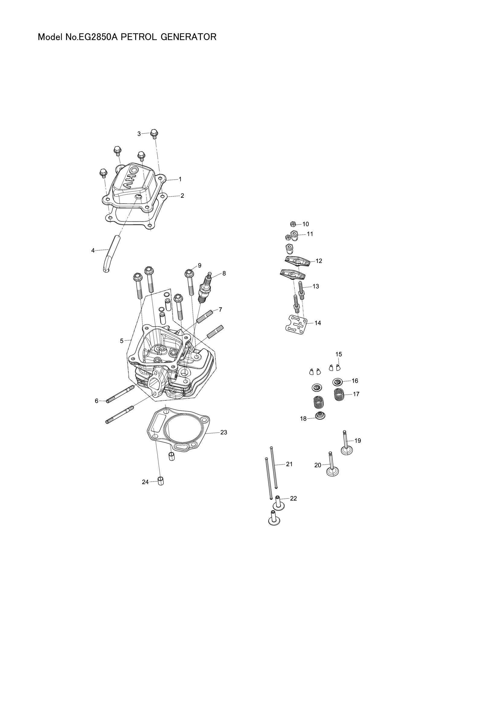 EG2850A exploded view