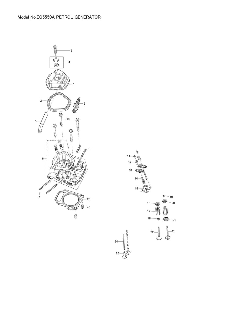 EG5550A exploded view