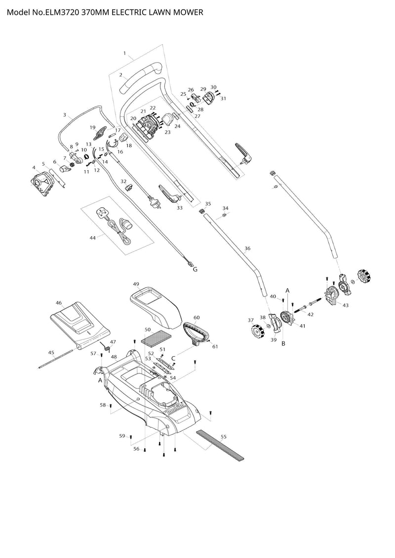 ELM3720 exploded view