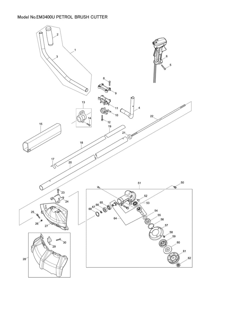 EM3400U exploded view