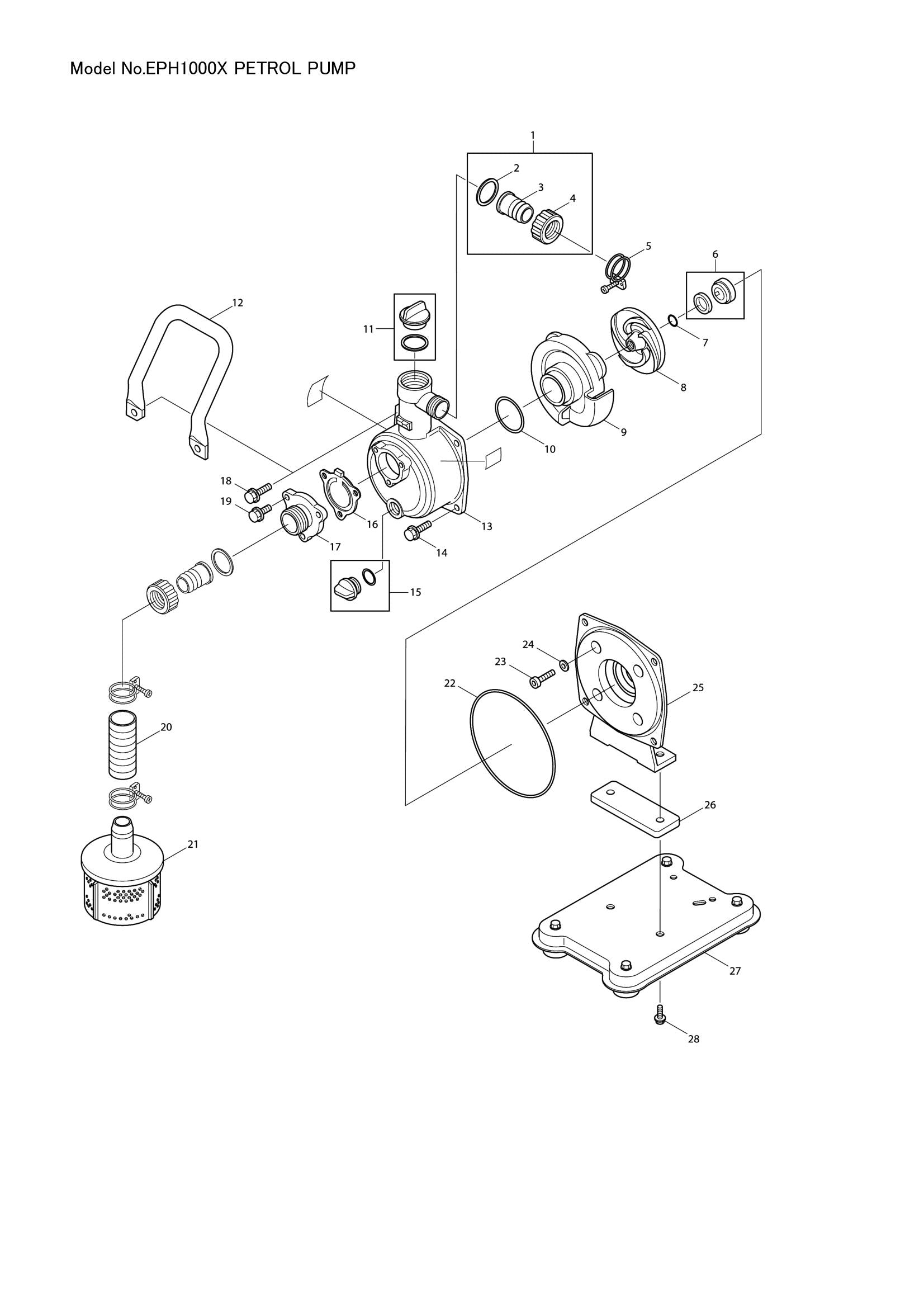EPH1000X exploded view