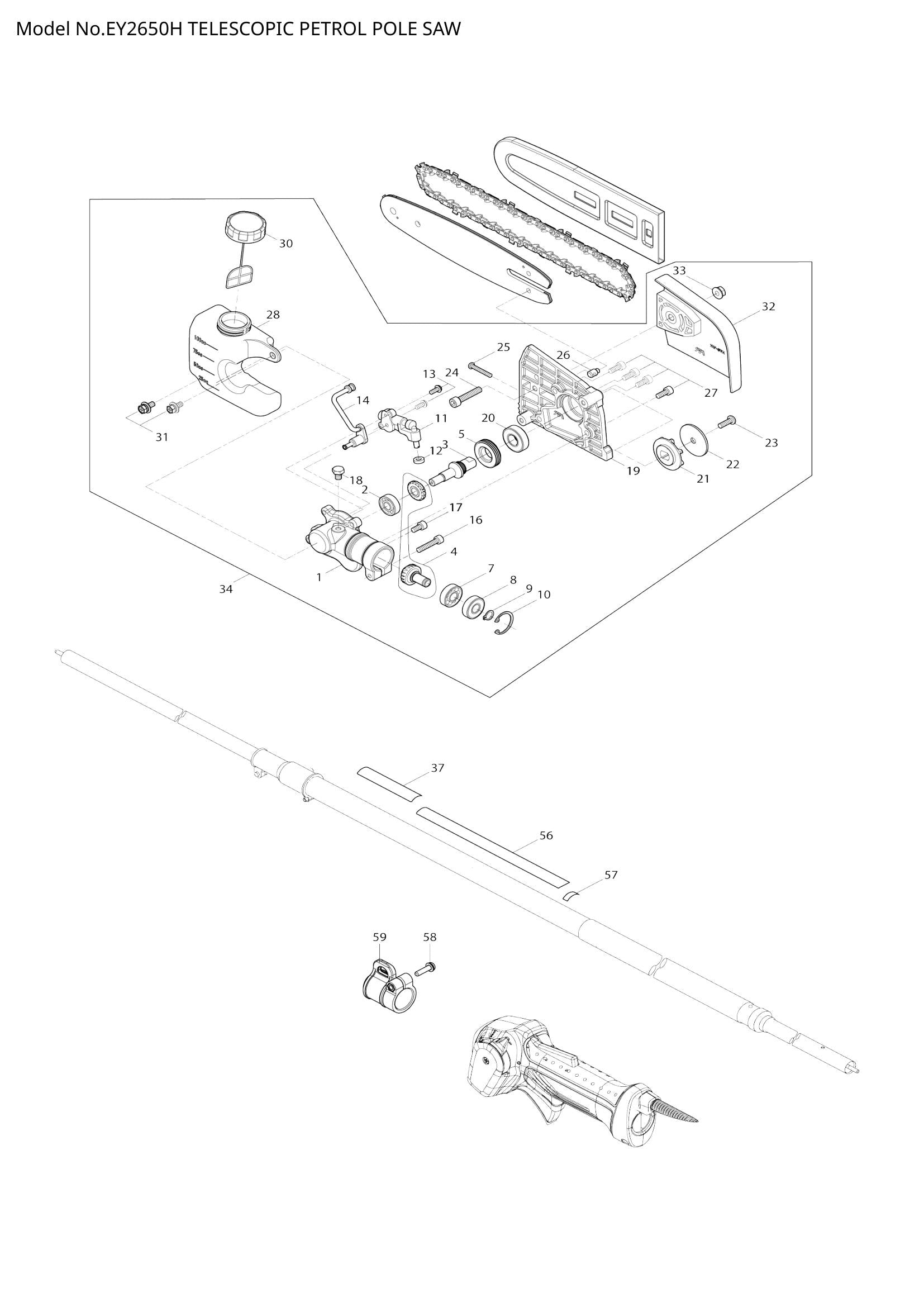 EY2650H exploded view