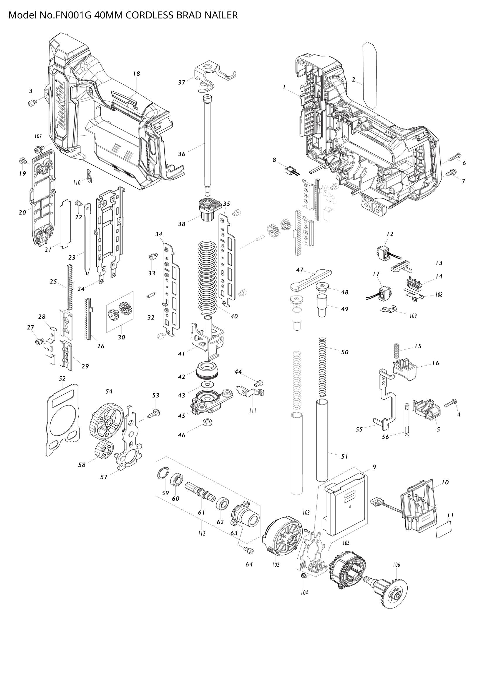 FN001G exploded view