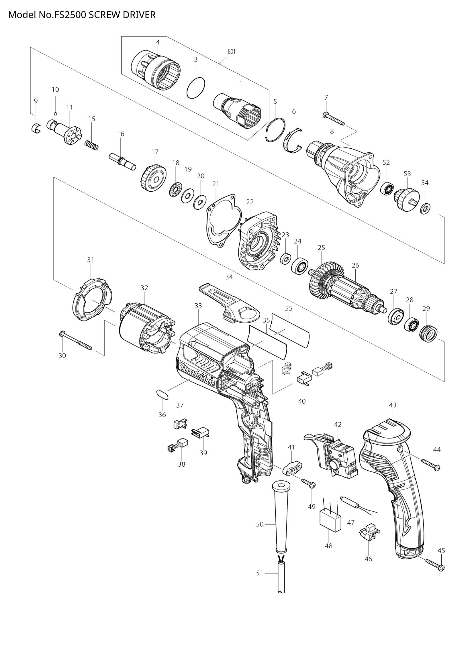 FS2500 exploded view
