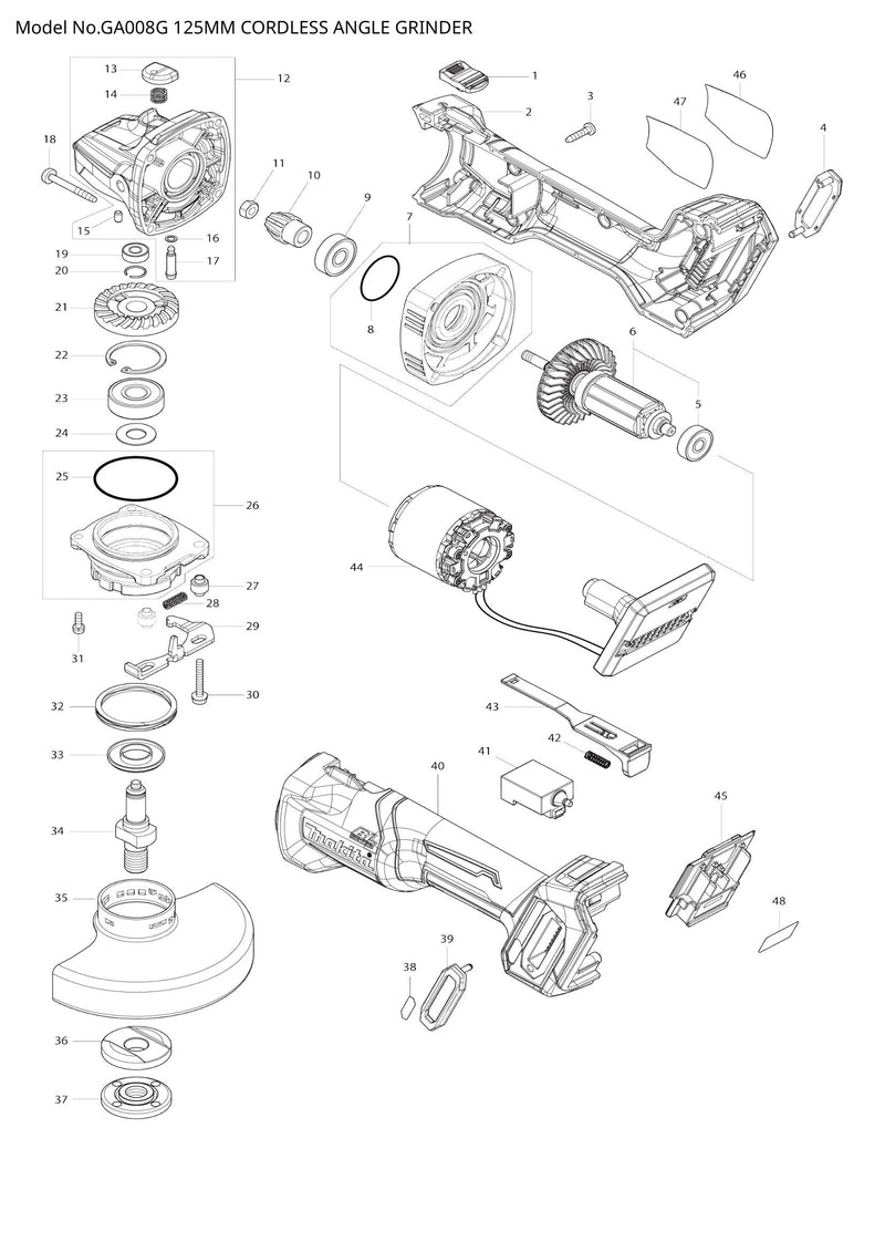 GA008G exploded view