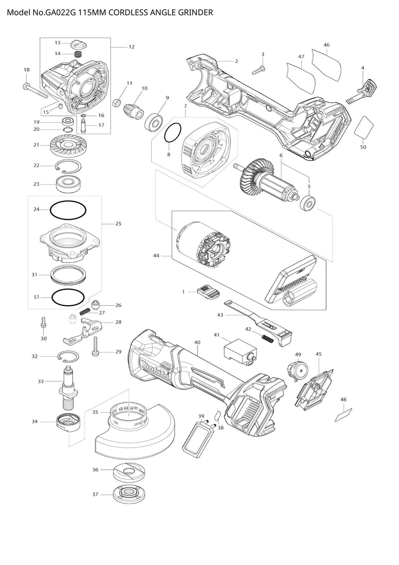 GA022G exploded view