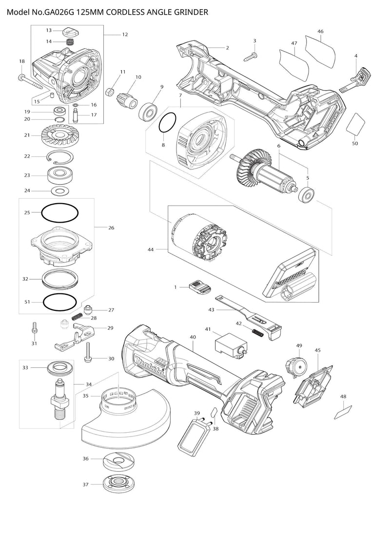 GA026G exploded view