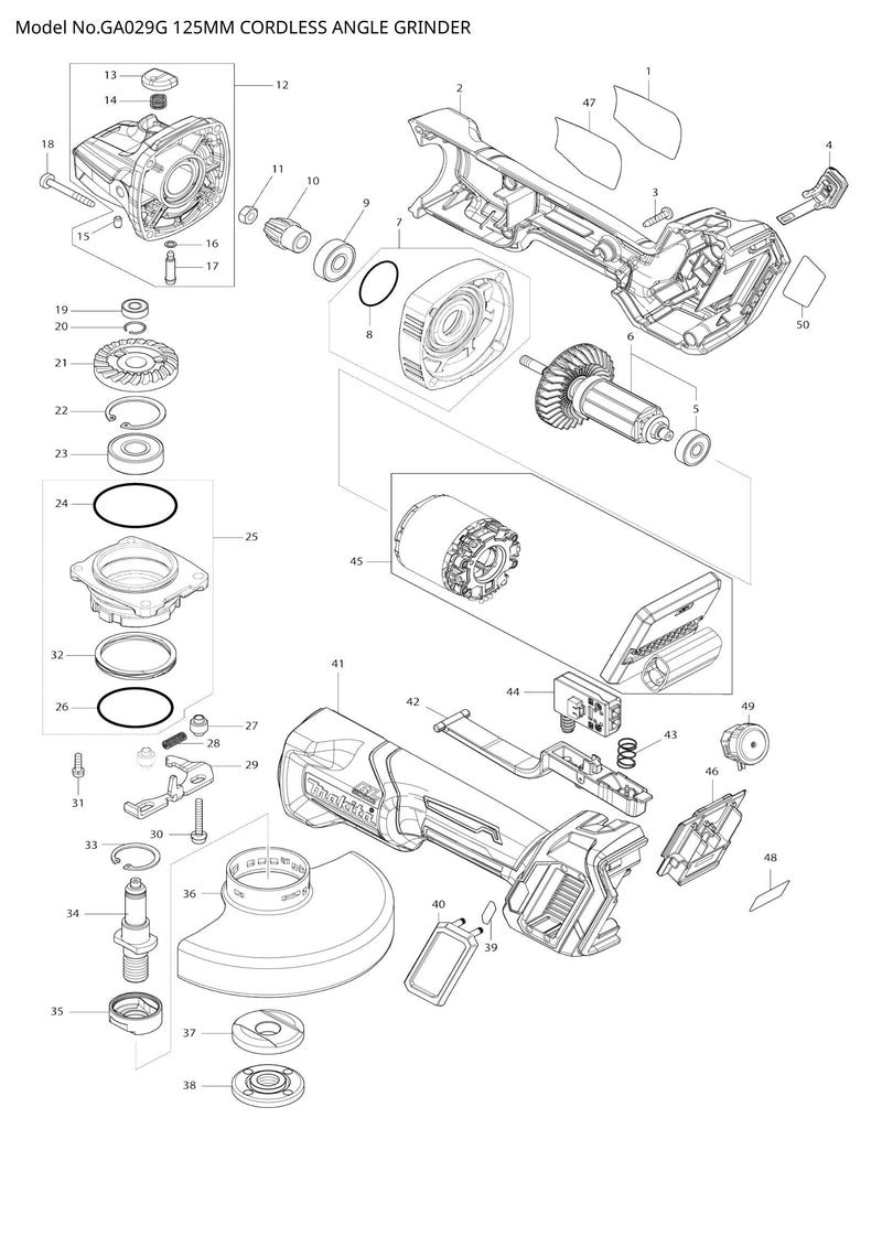 GA029G exploded view