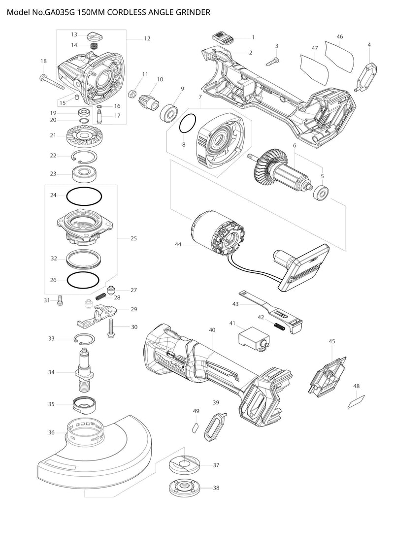 GA035G exploded view