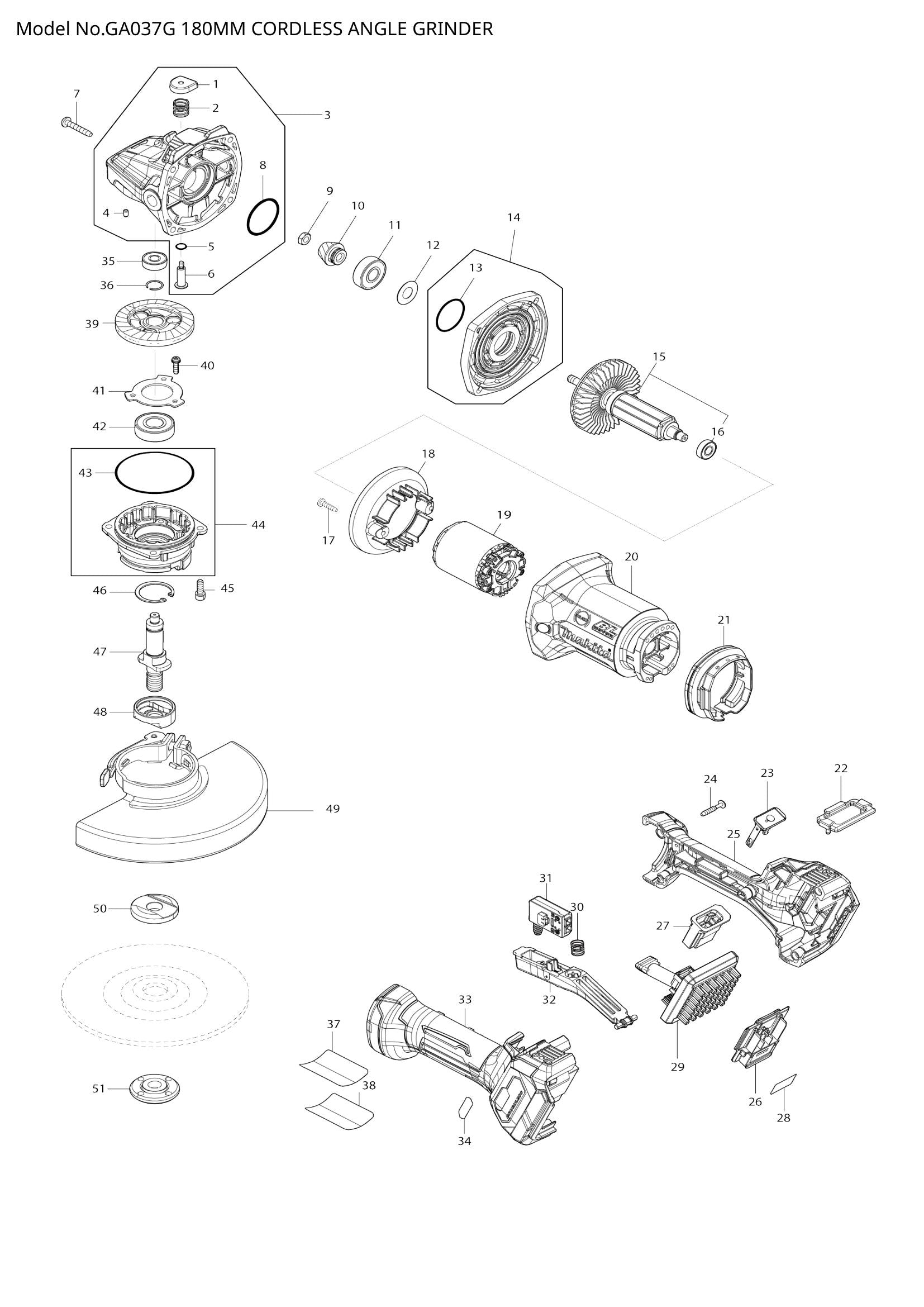 GA037G exploded view