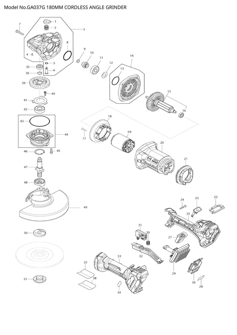 GA037G exploded view