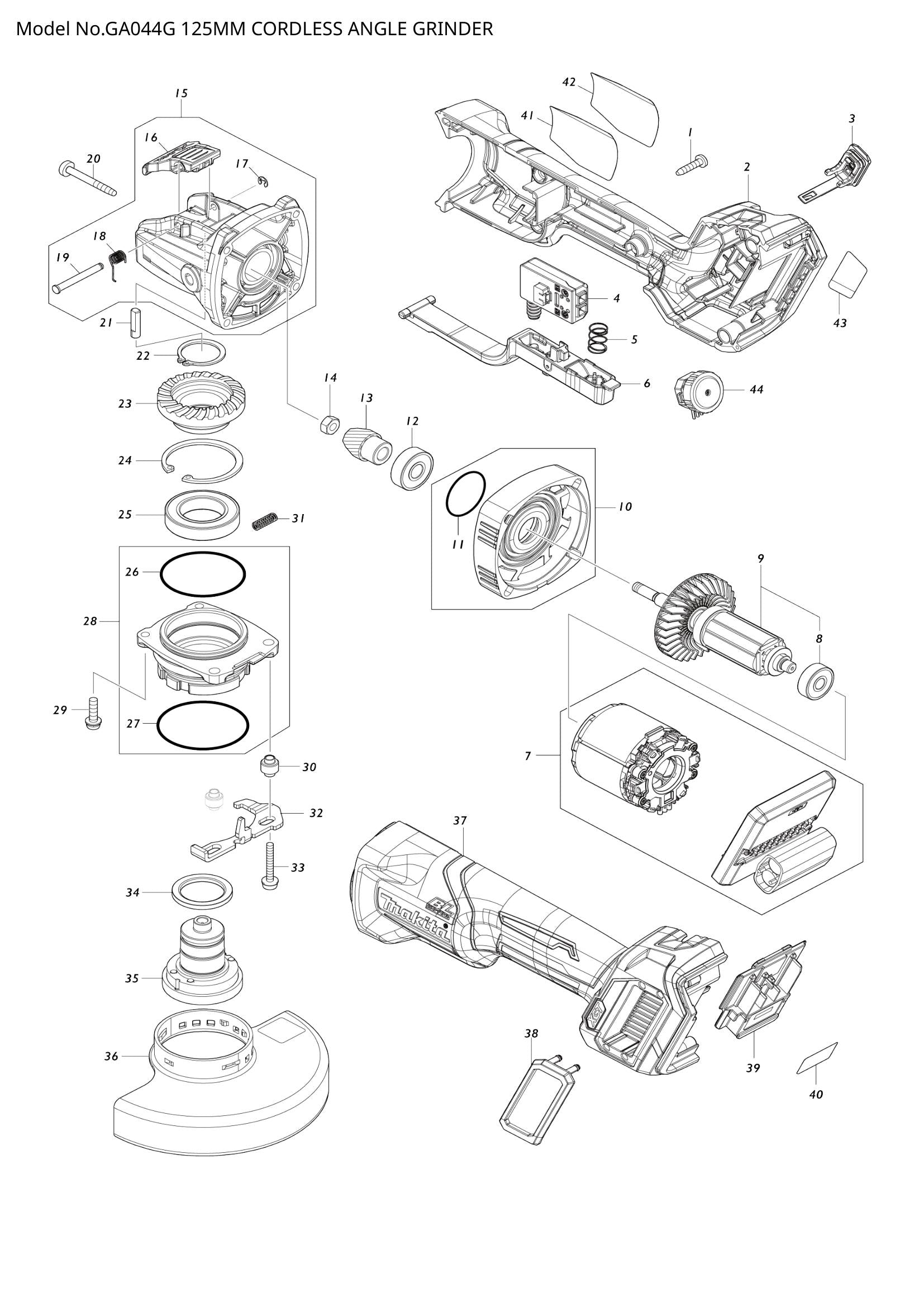 GA044G exploded view