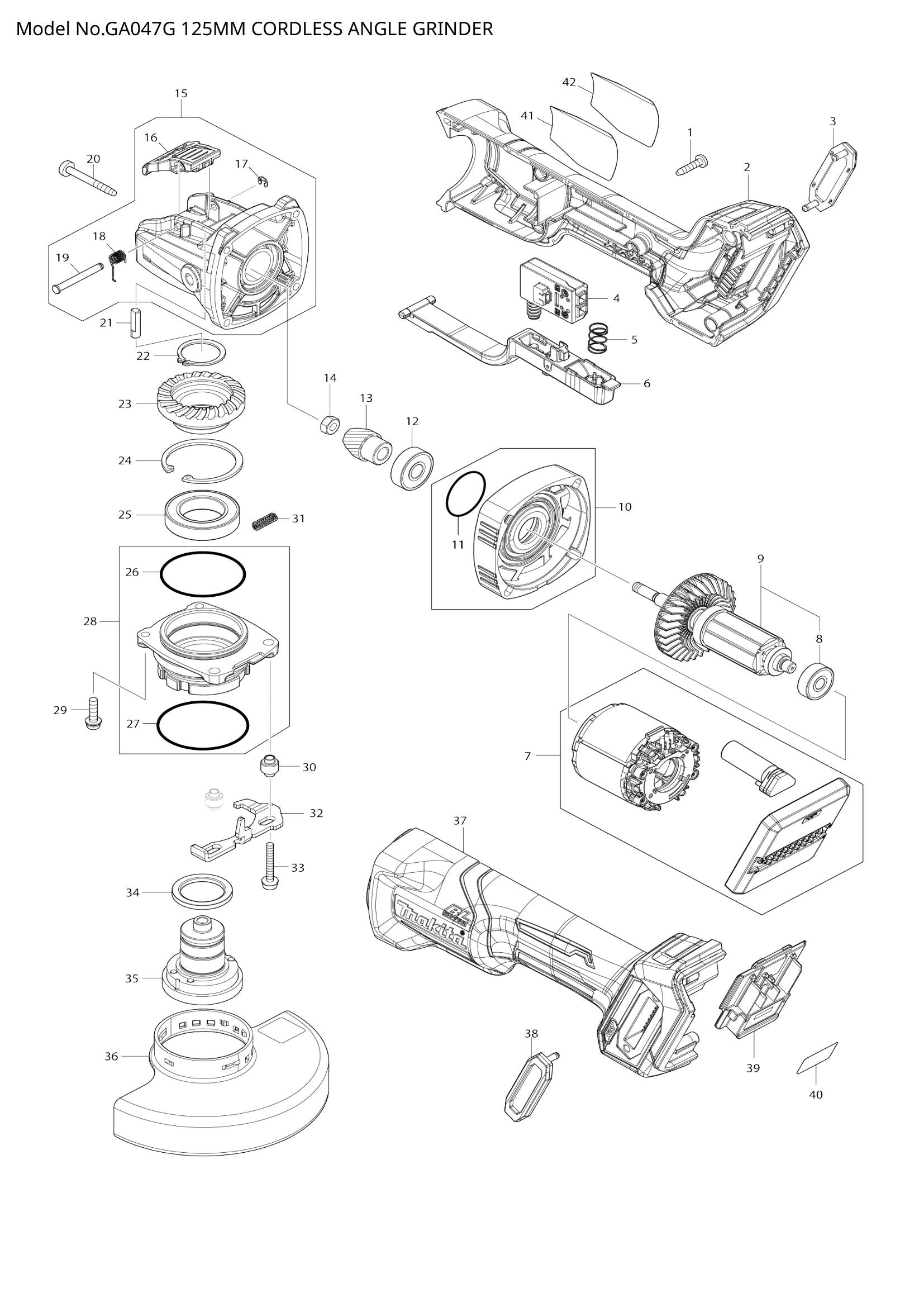 GA047G exploded view