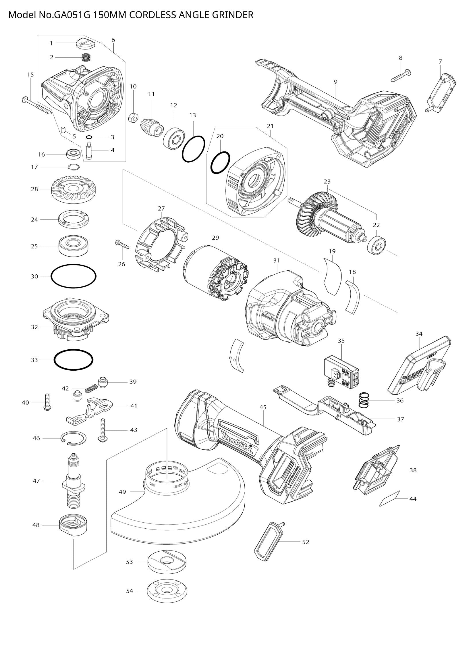 GA051G exploded view