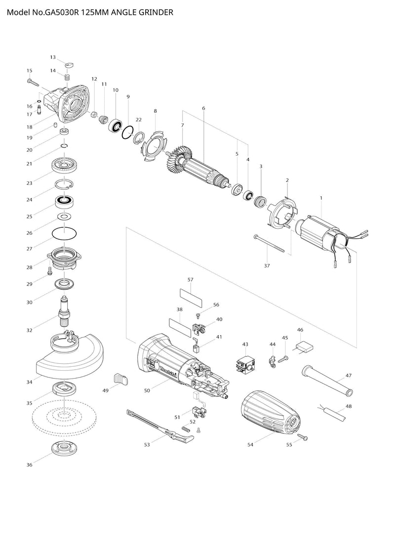 GA5030R exploded view