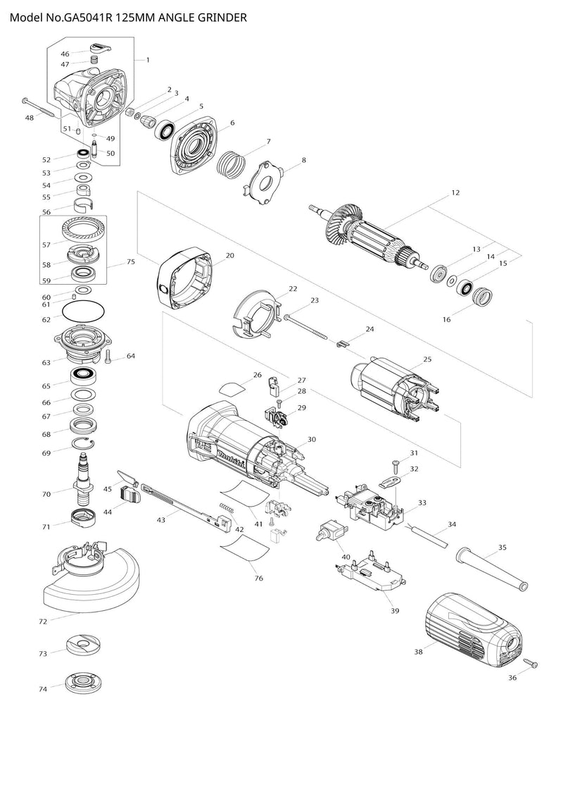 GA5041R exploded view