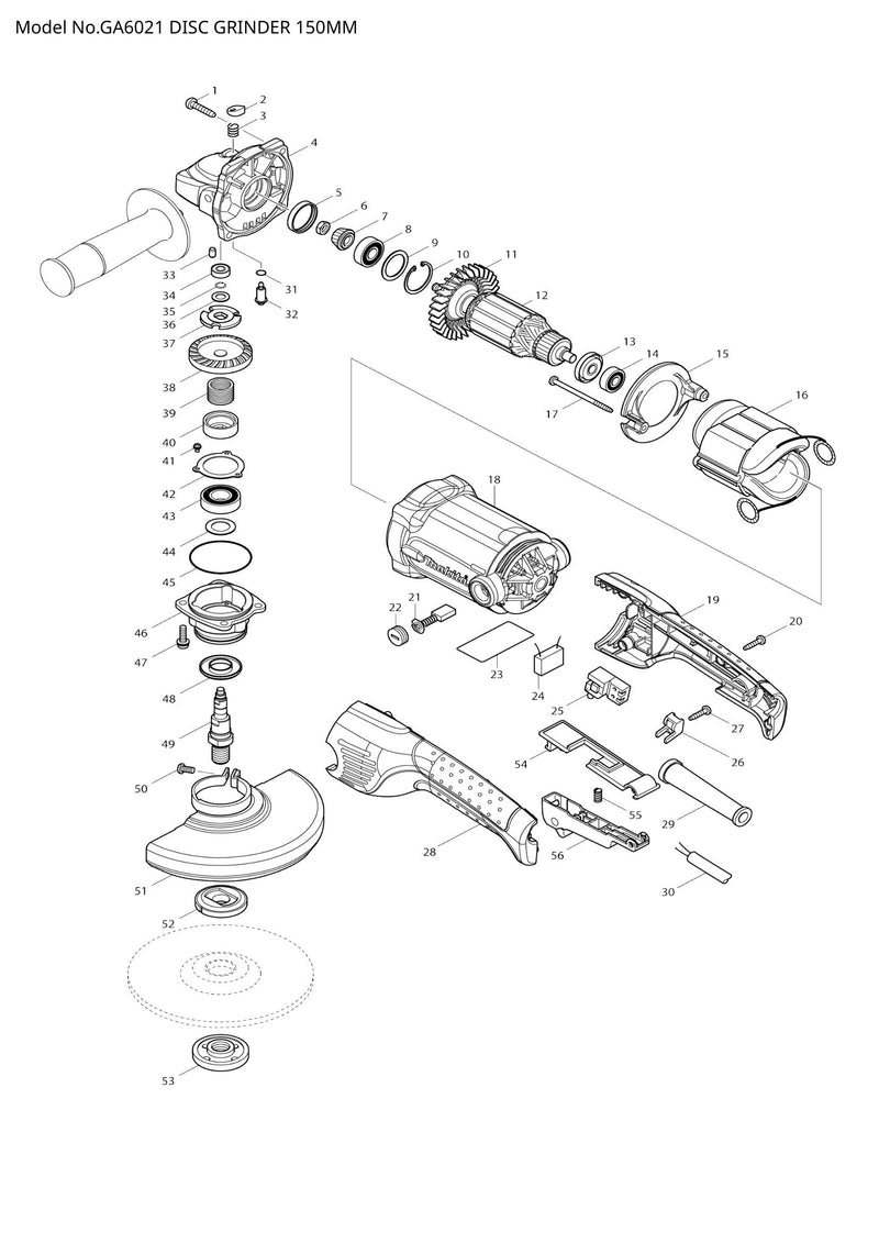 GA6021 exploded view