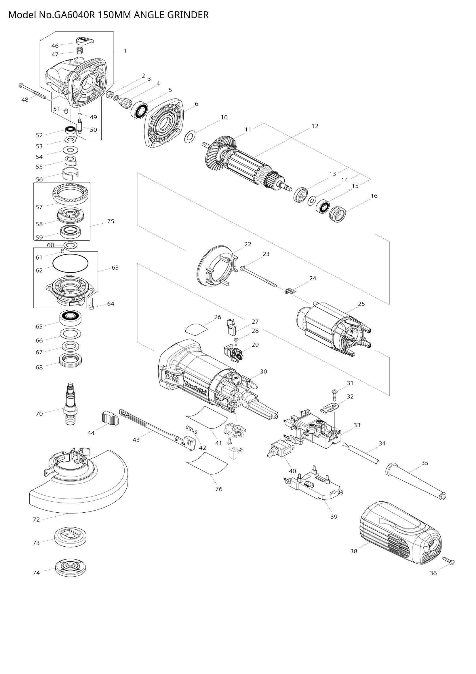 GA6040R exploded view
