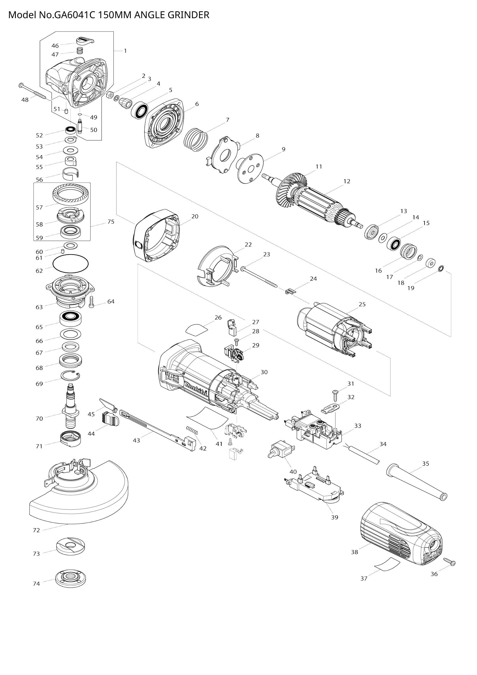 GA6041C exploded view