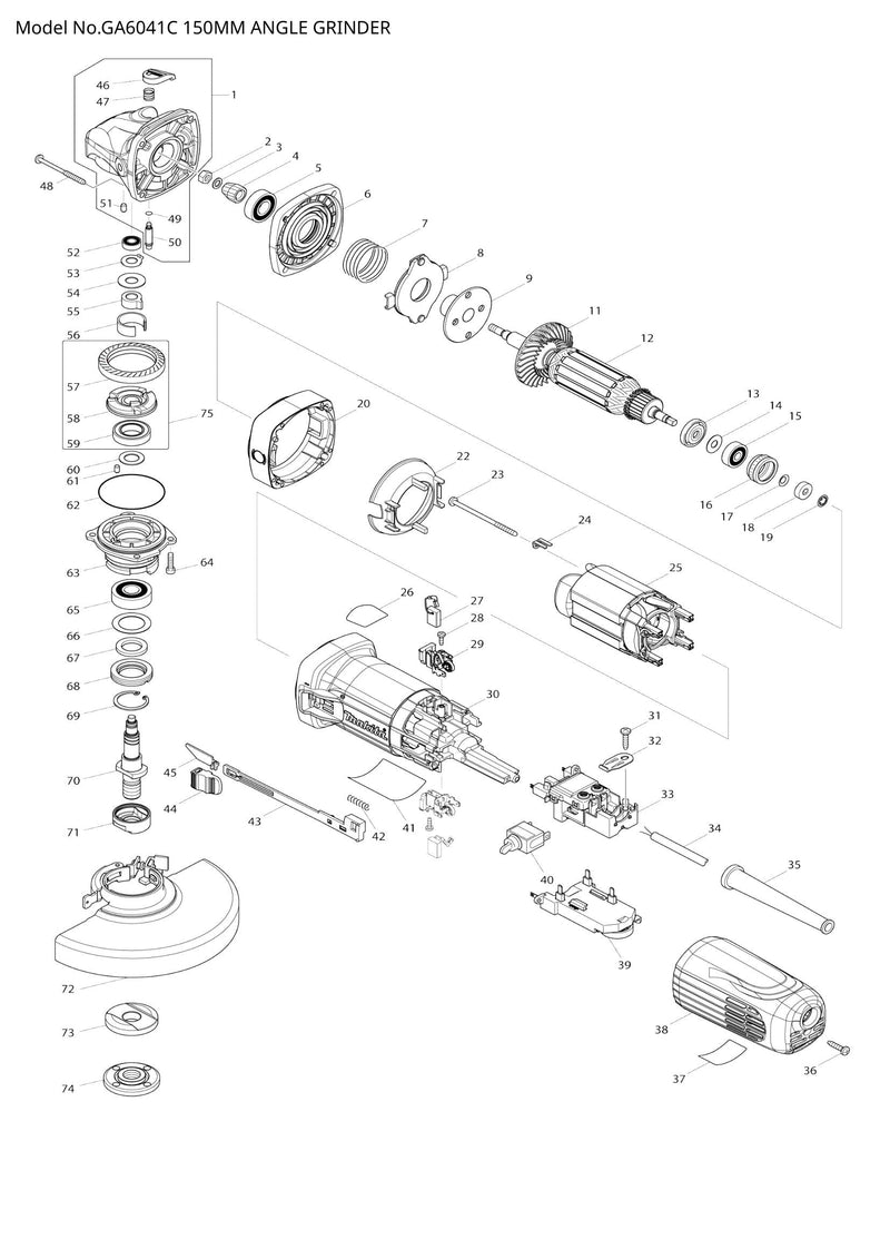 GA6041C exploded view