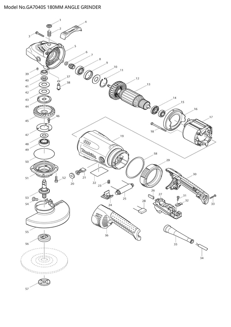 GA7040S exploded view