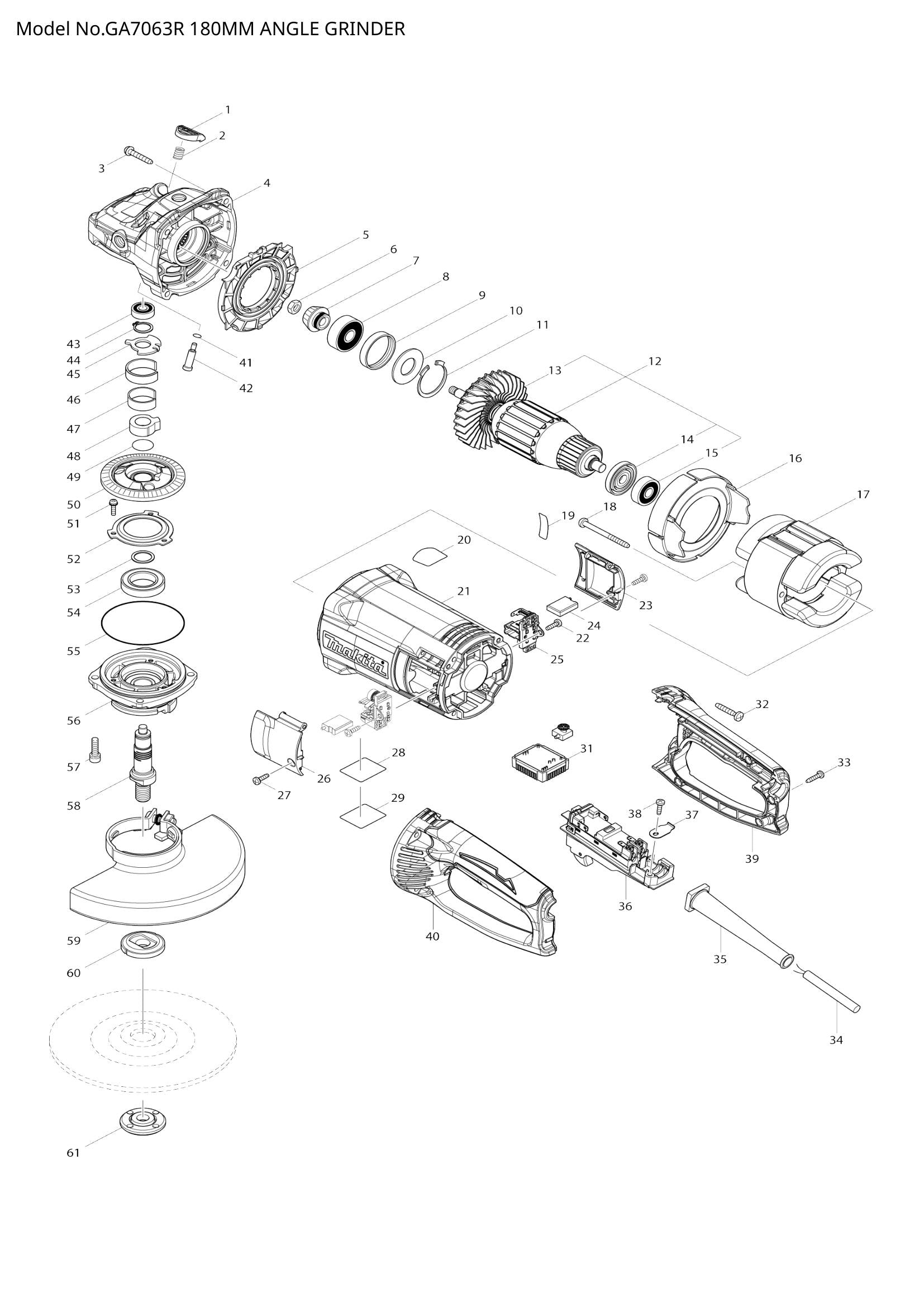 GA7063R exploded view