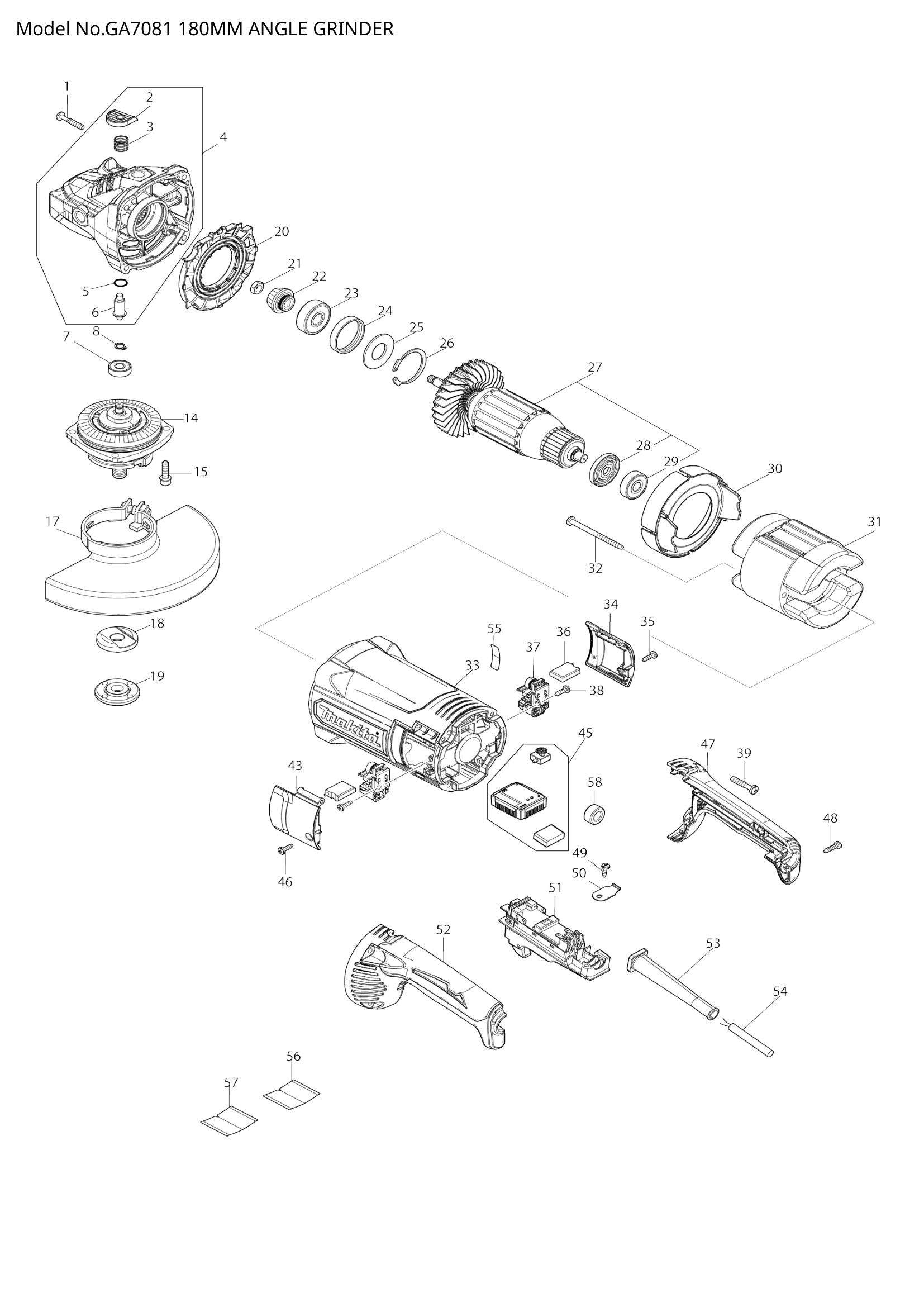 GA7081 exploded view