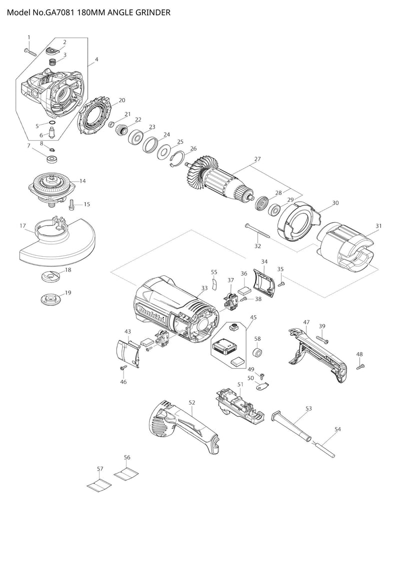 GA7081 exploded view