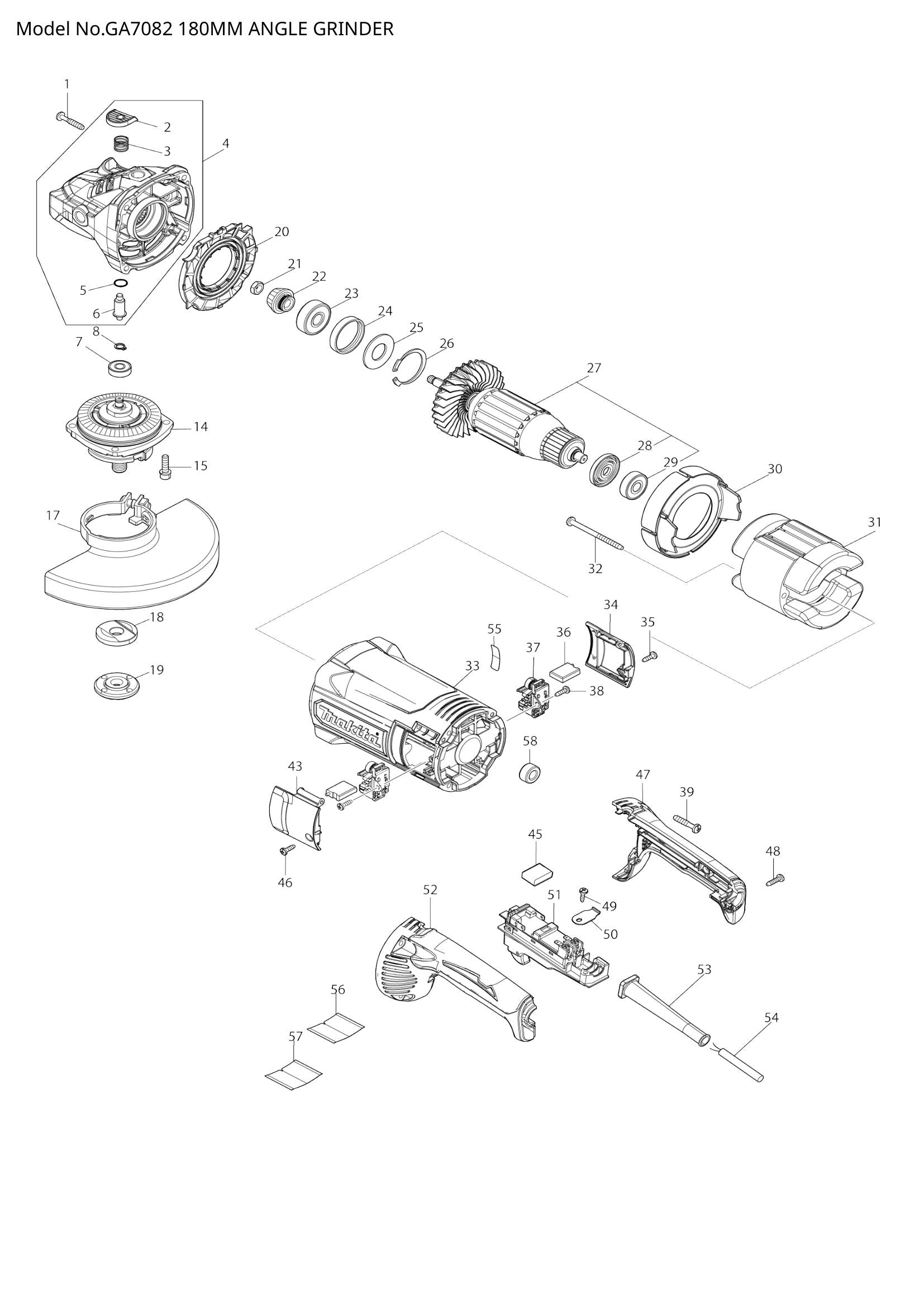 GA7082 exploded view